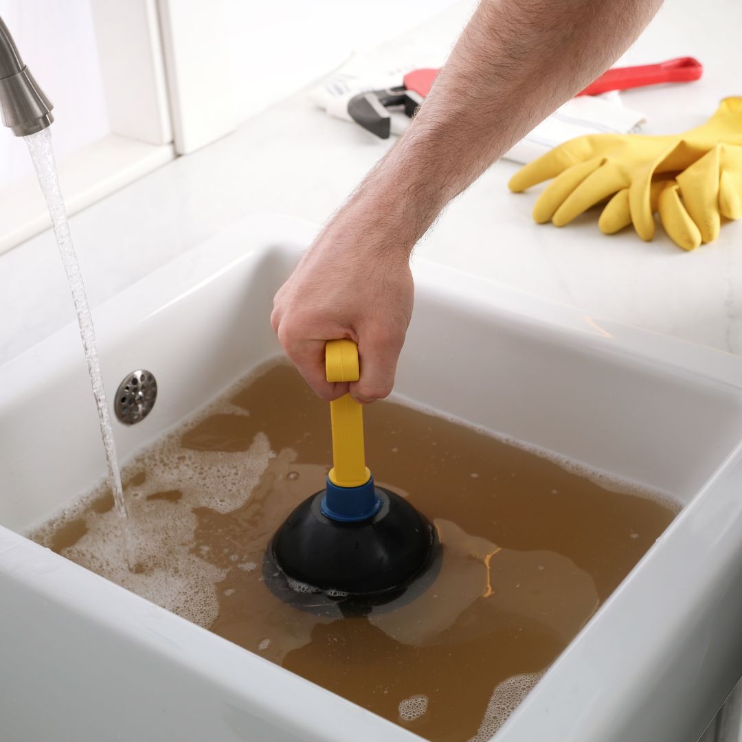 plunger trying to unclog a sink